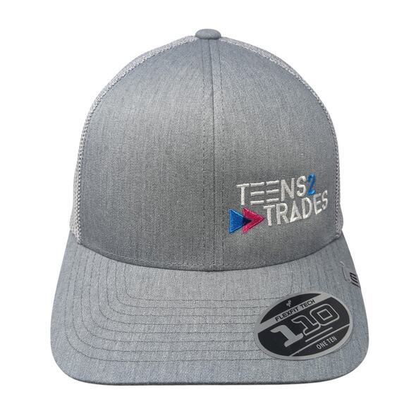 Teens2Trades Trucker Hat Gray One Size Adjustable 110 Flexfit Tech Travis Mathew - Picture 1 of 9